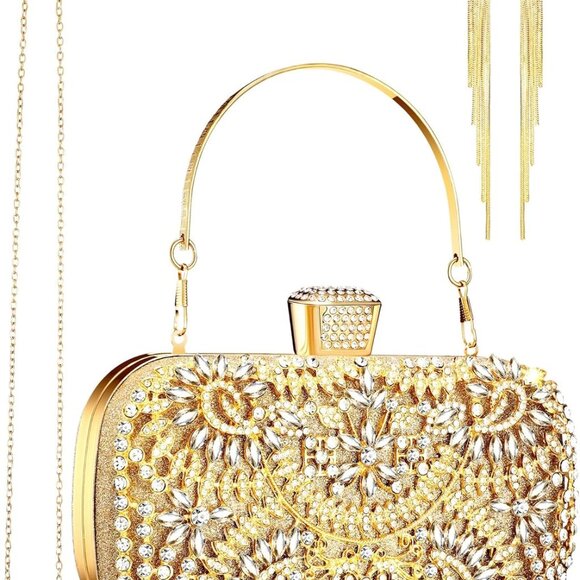 Accessories - Jewelry Set for Women Evening Bag Necklace Earrings Bracelets Prom Party